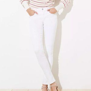 Loft Slim Pocket Skinny Jeans In White